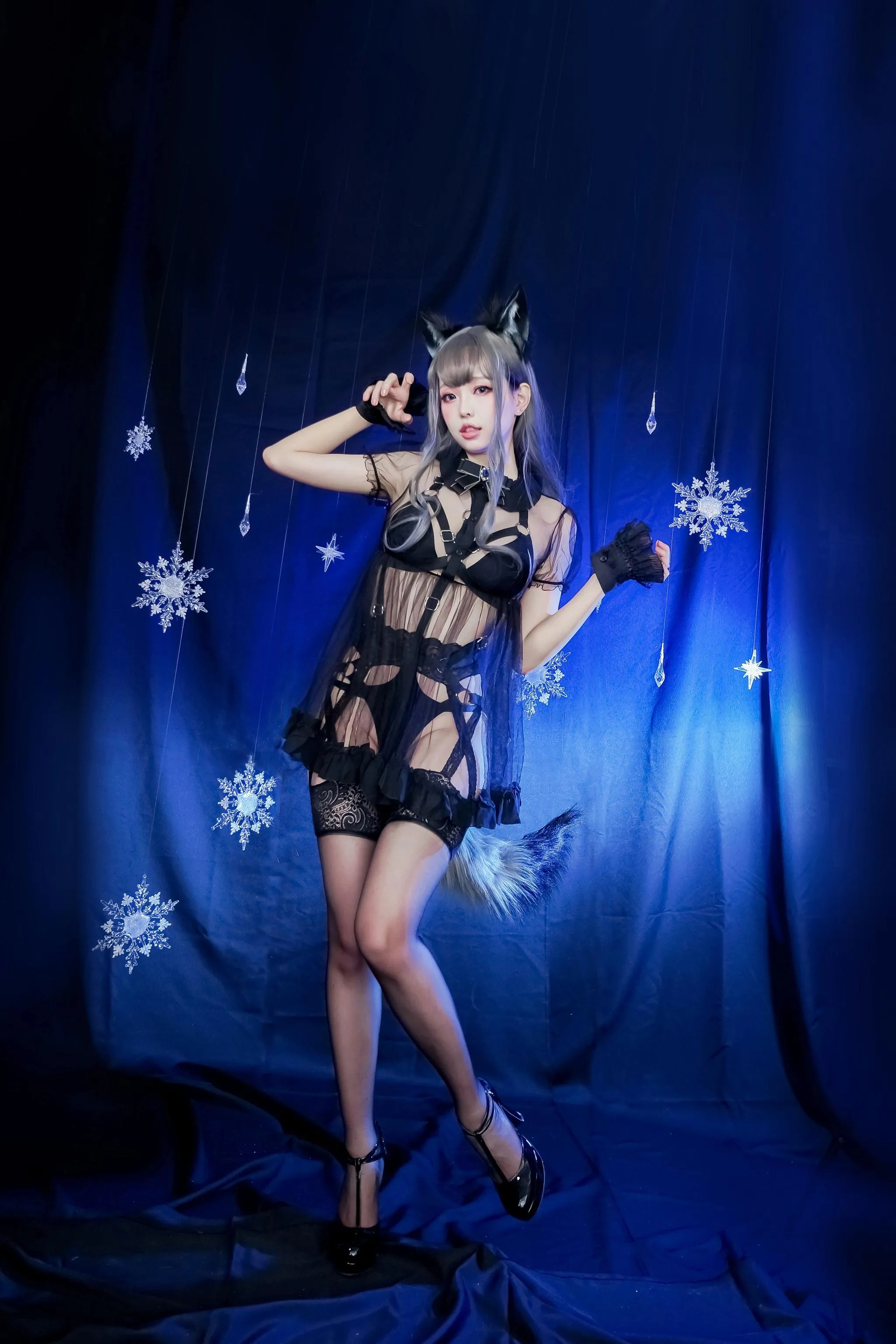 ElyEE子 – NO.50 灰太狼-黑色透视 [24P]插图4